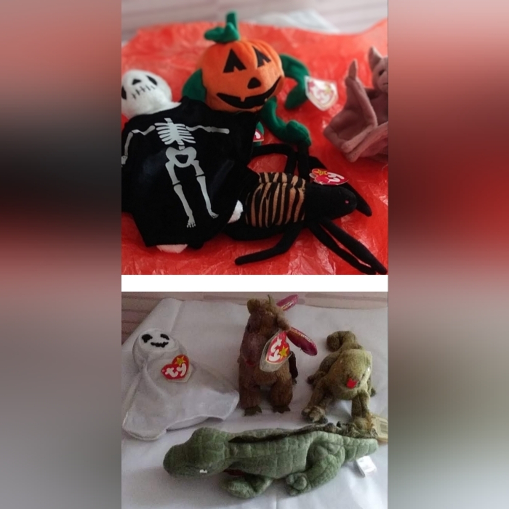 TY Vintage Halloween BEANIE BABIES-TOTAL of 8 for one Low Price